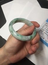 Load image into Gallery viewer, 53.7mm Certified 100% natural Type A sunny green purple jadeite jade bangle BQ33-4150
