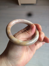 Load image into Gallery viewer, 53.8mm 100% natural beige yellow pink purple round cut a taste of the tropical Coral Jade (珊瑚玉) bangle SY22
