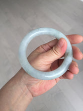 Load image into Gallery viewer, 59.1mm Certified Type A 100% Natural light green chubby round cut Jadeite Jade bangle BM24-4587
