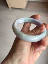 Load image into Gallery viewer, 58mm 100% natural certified light green purple yellow(FU LU SHOU) jadeite jade bangle BN37-7345
