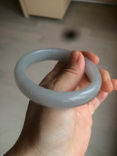 Load image into Gallery viewer, 56.6mm 100% natural smoky purple/icy ash gray Quartzite (Shetaicui jade) bangle SY58
