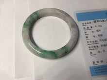 Load image into Gallery viewer, 53.7mm Certified 100% natural Type A sunny green purple jadeite jade bangle BQ34-4135
