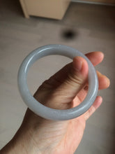 Load image into Gallery viewer, 56.6mm 100% natural smoky purple/icy ash gray Quartzite (Shetaicui jade) bangle SY58
