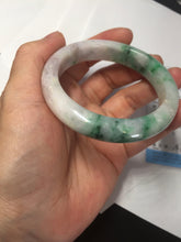 Load image into Gallery viewer, 53.7mm Certified 100% natural Type A sunny green purple jadeite jade bangle BQ34-4135
