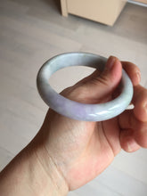 Load image into Gallery viewer, 57.8mm 100% natural certified light green purple yellow(FU LU SHOU) jadeite jade bangle N38-7344
