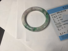 Load image into Gallery viewer, 53.7mm Certified 100% natural Type A sunny green purple jadeite jade bangle BQ34-4135
