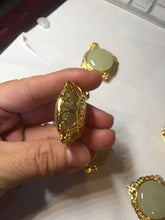 Load image into Gallery viewer, 100% Natural yellow/green Hetian nephrite Jade(和田黄玉) pendant HF84
