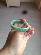 Load image into Gallery viewer, 51.7mm certified 100% natural Type A sunny green/gray jadeite jade bangle BK6-3358
