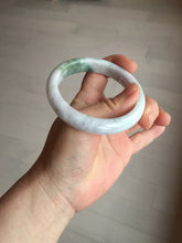Load image into Gallery viewer, 56.6mm certificated Type A 100% Natural green purple white Jadeite Jade bangle BL66-6241
