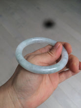 Load image into Gallery viewer, 54mm Certified type A 100%  Natural white/light green round cut Jadeite bangle W98-6505
