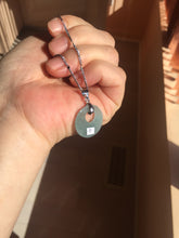 Load image into Gallery viewer, 100% natural Type A dark green blue gray Guatemala jadeite safety Guardian ring pendant PD12
