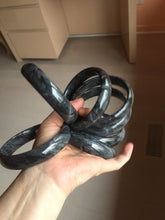 Load image into Gallery viewer, 56-64mm 100% natural black/gray/white carbonate(Marble) bangle AW34
