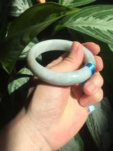 Load image into Gallery viewer, 52.8mm Certificated sunny green/white jadeite jade bangle BN42
