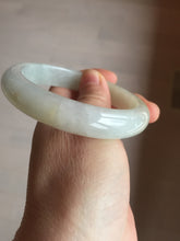 Load image into Gallery viewer, 57.5mm certified 100% natural Type A icy watery light yellow/white with jadeite jade bangle BL56-3288
