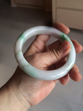 Load image into Gallery viewer, 60mm certified 100% natural type A sunny green white  jadeite jade bangle BH31-5424
