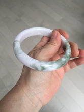 Load image into Gallery viewer, 62.5mm 100% natural certified light green purple pink jadeite jade bangle BN36
