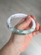 Load image into Gallery viewer, 62.5mm 100% natural certified light green purple pink jadeite jade bangle BN36
