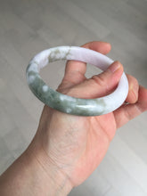 Load image into Gallery viewer, 62.5mm 100% natural certified light green purple pink jadeite jade bangle BN36
