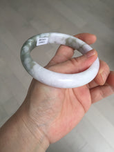 Load image into Gallery viewer, 62.5mm 100% natural certified light green purple pink jadeite jade bangle BN36
