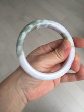 Load image into Gallery viewer, 62.5mm 100% natural certified light green purple pink jadeite jade bangle BN36
