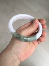 Load image into Gallery viewer, 62.5mm 100% natural certified light green purple pink jadeite jade bangle BN36
