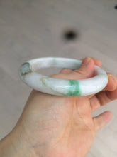 Load image into Gallery viewer, 60mm certified 100% natural type A sunny green white  jadeite jade bangle BH31-5424
