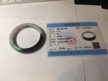 Load image into Gallery viewer, 59mm Certified Type A 100% Natural sunny green dark green purple Jadeite Jade bangle BP99-4054
