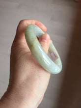 Load image into Gallery viewer, 56.6mm certified 100% natural Type A icy watery light yellow/white with jadeite jade bangle BL55-3278
