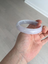 Load image into Gallery viewer, 57mm certified 100% natural type A purple/white jadeite jade bangle E81-0823
