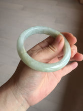 Load image into Gallery viewer, 56.6mm certified 100% natural Type A icy watery light yellow/white with jadeite jade bangle BL55-3278
