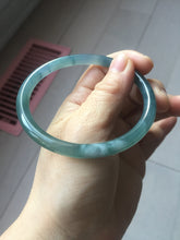 Load image into Gallery viewer, 60.2mm Certified Type A 100% Natural icy watery deep sea dark green/purple/blue/gray/black slim round cut Guatemala Jadeite bangle X149-2101
