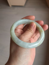 Load image into Gallery viewer, 56.6mm certified 100% natural Type A icy watery light yellow/white with jadeite jade bangle BL55-3278
