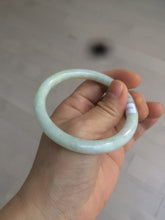 Load image into Gallery viewer, 55mm certified 100% natural white/yellow round cut jadeite jade bangle R108-1721
