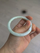 Load image into Gallery viewer, 55mm certified 100% natural white/yellow round cut jadeite jade bangle R108-1721
