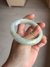 Load image into Gallery viewer, 56.6mm certified 100% natural Type A icy watery light yellow/white with jadeite jade bangle BL55-3278
