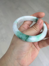 Load image into Gallery viewer, 53.7mm Certified 100% natural Type A sunny green purple jadeite jade bangle BQ34-4135
