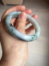 Load image into Gallery viewer, 57mm Certified Type A 100% Natural sunny green/dark green Jadeite Jade bangle AM94-2724
