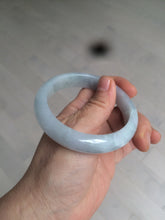 Load image into Gallery viewer, 56.4mm 100% natural Type A icy light green/purple jadeite jade bangle AX52-0307
