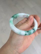 Load image into Gallery viewer, 53.7mm Certified 100% natural Type A sunny green purple jadeite jade bangle BQ34-4135
