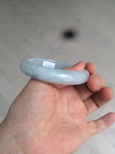 Load image into Gallery viewer, 56.4mm 100% natural Type A icy light green/purple jadeite jade bangle AX52-0307
