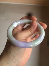 Load image into Gallery viewer, 54.3mm Certified 100% natural Type A green/brown/purple round cut jadeite jade bangle AZ26-5218
