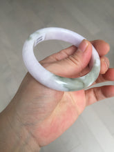 Load image into Gallery viewer, 53.5mm 100% natural certified light green purple pink jadeite jade bangle BN34-4503
