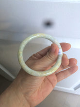 Load image into Gallery viewer, 55mm certified 100% natural white/yellow round cut jadeite jade bangle R108-1721
