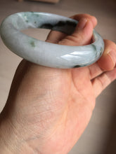 Load image into Gallery viewer, 57mm Certified Type A 100% Natural sunny green/dark green Jadeite Jade bangle AM94-2724
