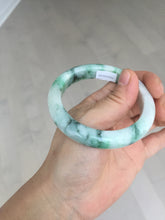 Load image into Gallery viewer, 53.7mm Certified 100% natural Type A sunny green purple jadeite jade bangle BQ35-4145
