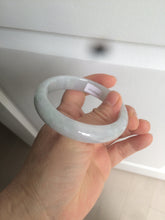 Load image into Gallery viewer, 56.4mm 100% natural Type A icy light green/purple jadeite jade bangle AX52-0307
