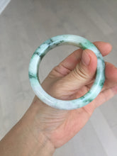 Load image into Gallery viewer, 53.7mm Certified 100% natural Type A sunny green purple jadeite jade bangle BQ35-4145
