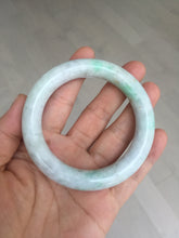 Load image into Gallery viewer, 53.6mm Certified 100% natural Type A sunny green/purple/brown chubby round cut jadeite jade bangle BQ36-5804
