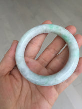 Load image into Gallery viewer, 53.6mm Certified 100% natural Type A sunny green/purple/brown chubby round cut jadeite jade bangle BQ36-5804
