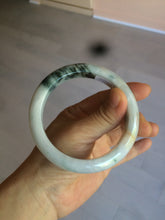 Load image into Gallery viewer, 59.5mm certified Type A 100% Natural green/white/purple Jadeite bangle R107-0467
